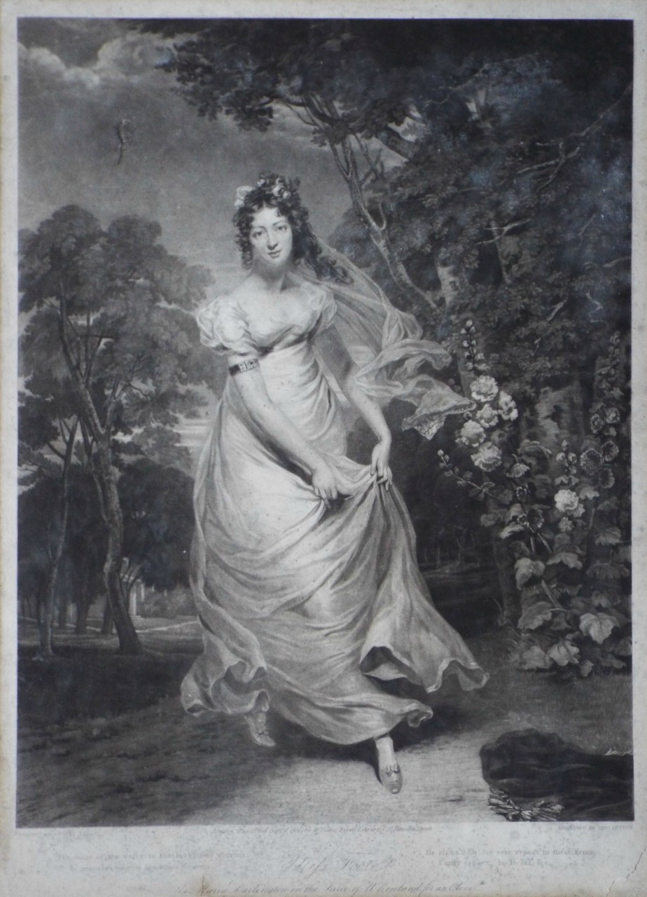 Mezzotint - Miss Foote as Maria Darlington in the Farce of A. Rowland for an Oliver. - Lupton